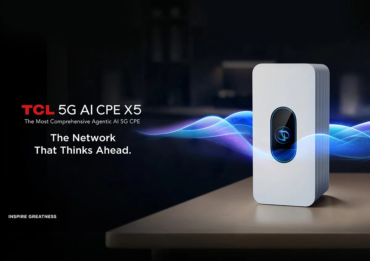 TCL 展示 X5 智慧 CPE:峰值下行速率可达 7Gbps,支持本地多智能体调度